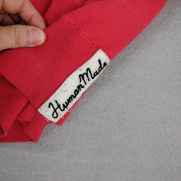 Human Made Japan Mens Jumper Large L Dry Alls Bear Red Pullover Sweatshirt - Picture 2 of 7